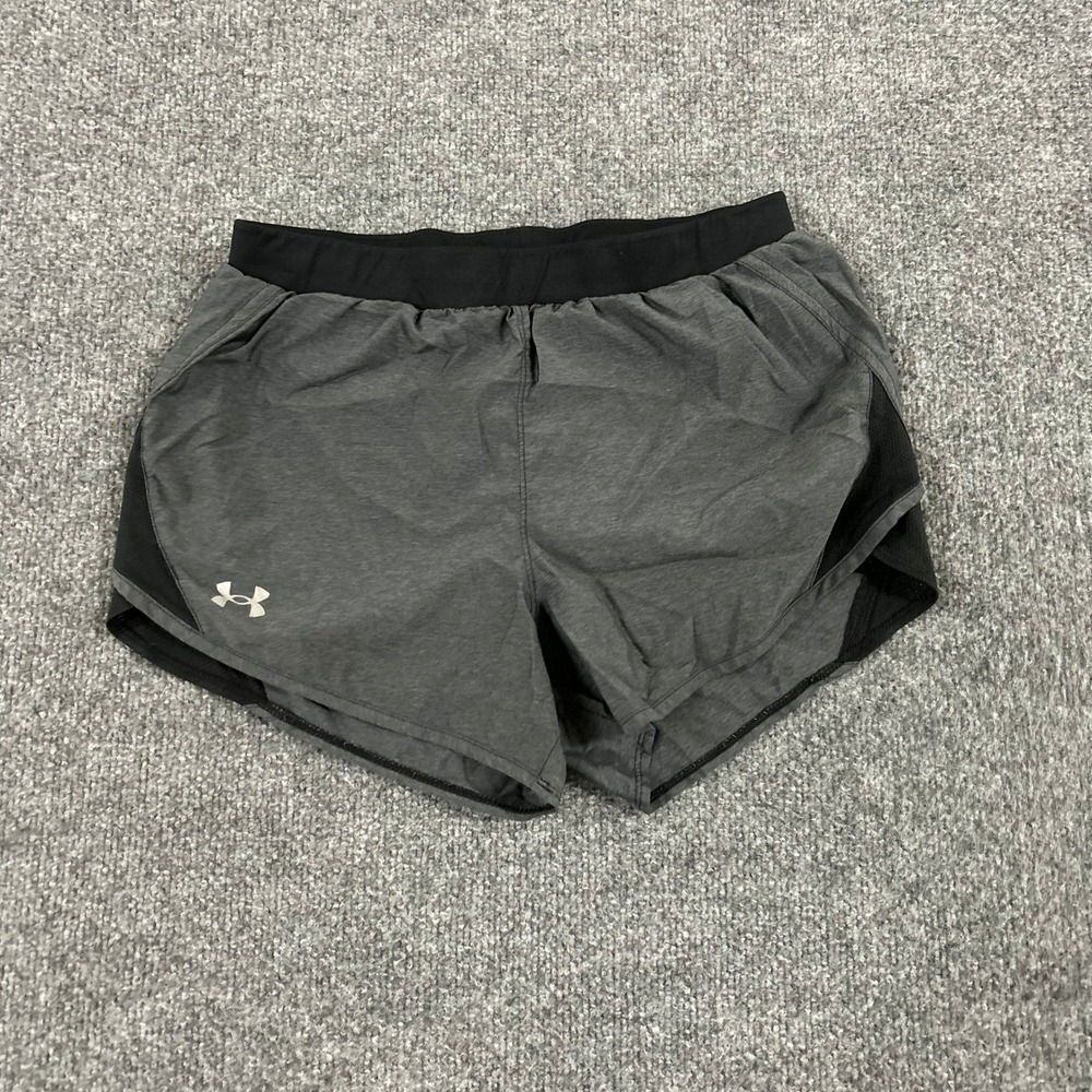 Under Armour Shorts Womens Size Small Gray Heatgear Loose Fit Athletic Running